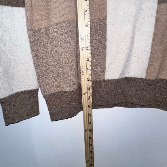 Rugged Merino Knit for J.Crew Brown Patchwork Colorblock Wool Sweater M - Picture 4 of 6
